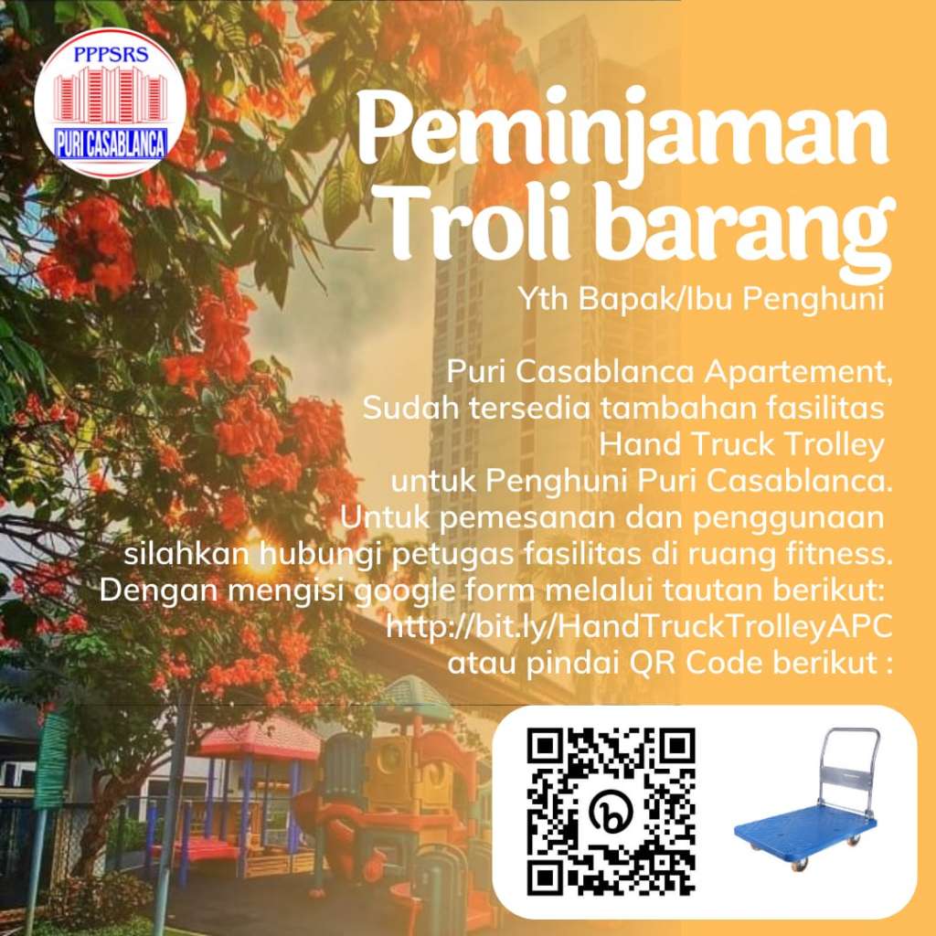 Peminjaman Troli Barang Apartment Puri Casablanca